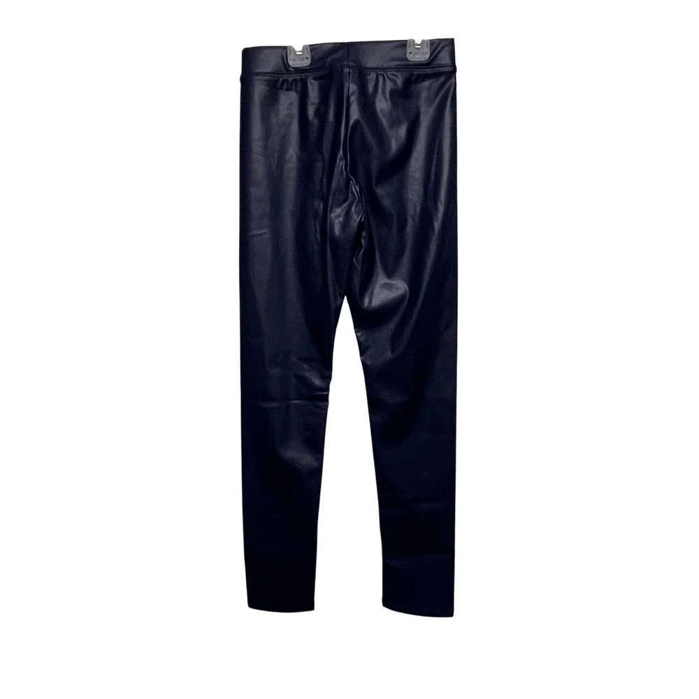Crewcuts Kids Navy Blue Faux Leather Leggings Pants Size 12 NWT Vegan Chic Edgy‎